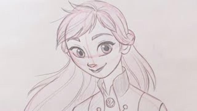 How to Draw Anna from Frozen 2 l Draw With Disney Animation thumbnail