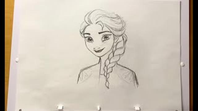 How to Draw Elsa from Frozen 2 l Draw With Disney Animation thumbnail