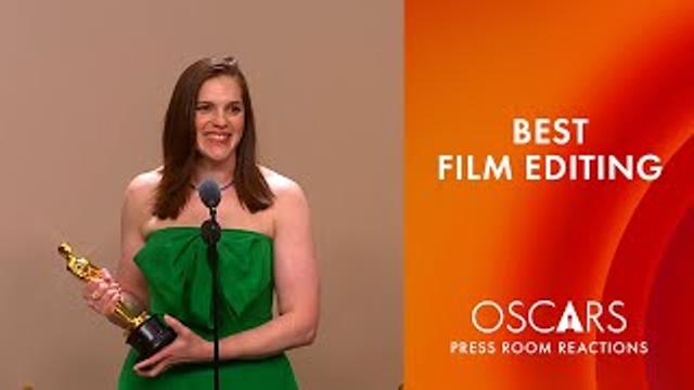 Best Film Editing | 'Oppenheimer' | Jennifer Lame | Oscars 2024 Press Room Speech thumbnail